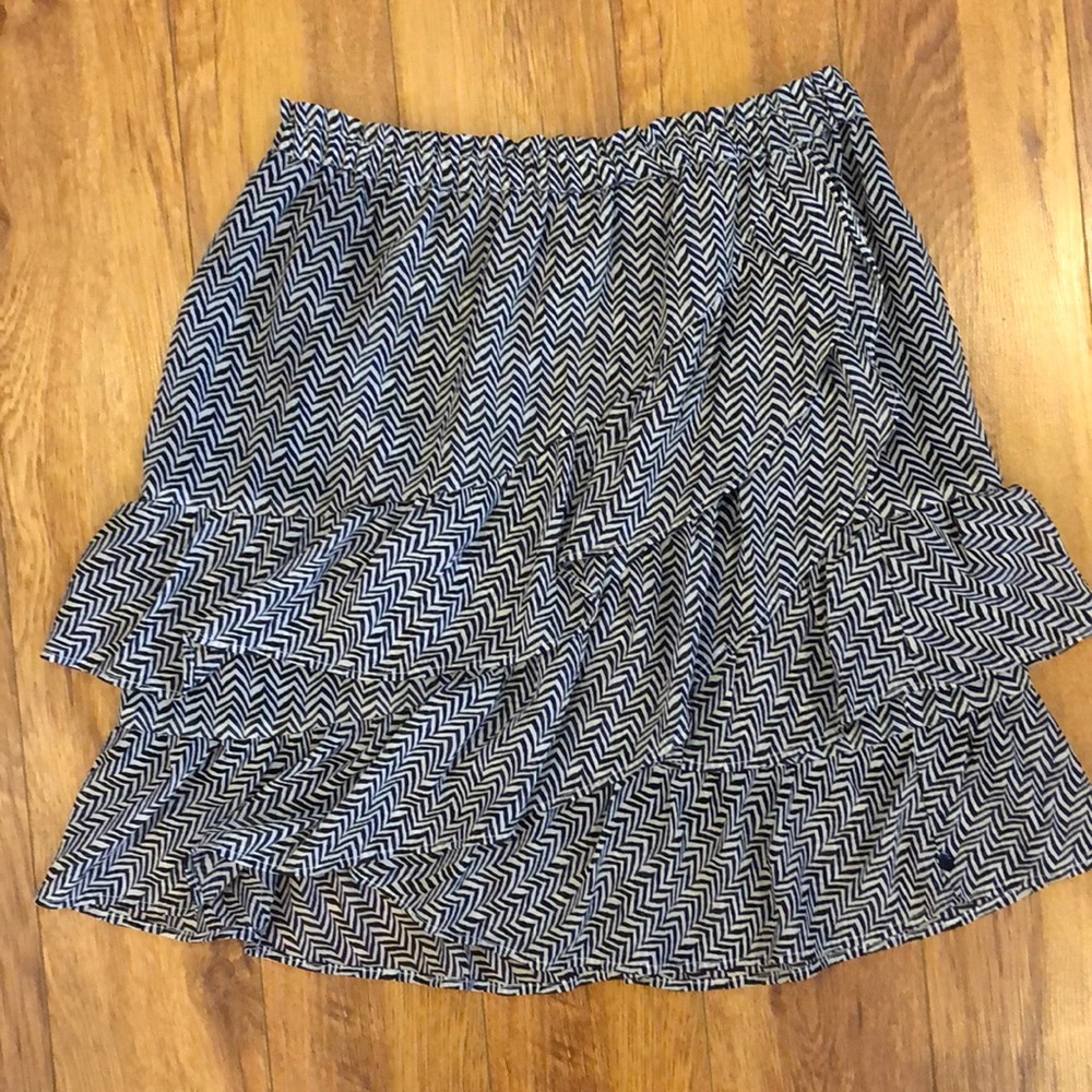 Maison Scotch flutter ruffle plaid miniskirt